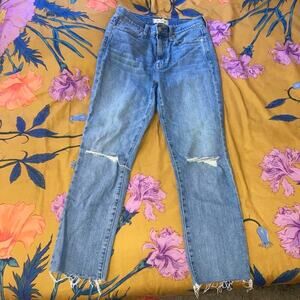 Madewell high rise slim crop boy jeans size 24